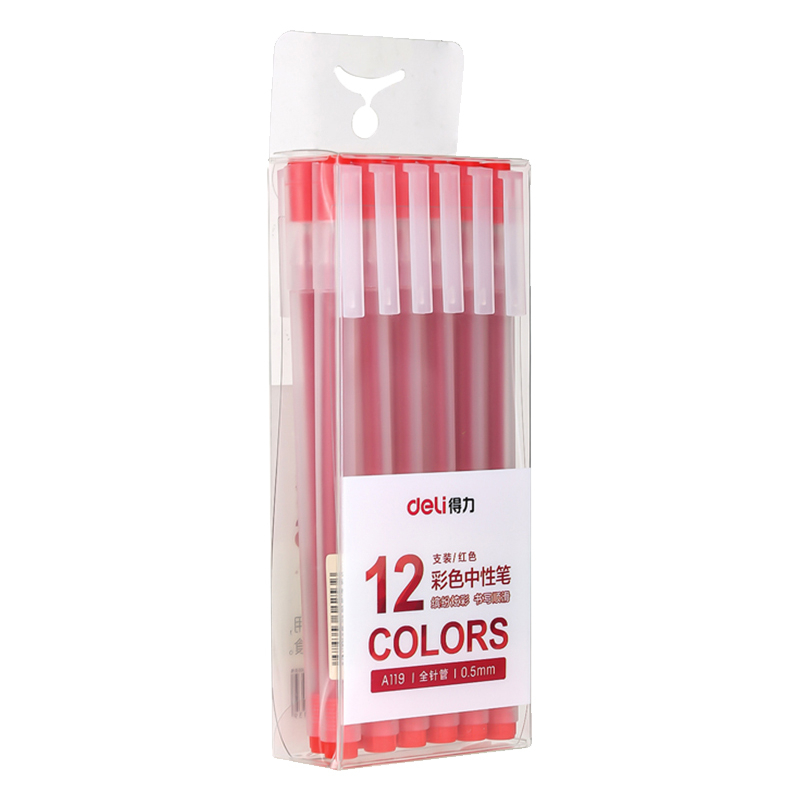 Deli A119 Writing Instrument Gel Pen 0.5mm 12Pcs/Box 1 Box 79a119p12 ...