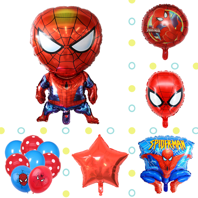 SpiderMan Balloons SpiderMan Party Decorations Marvel Superhero Party