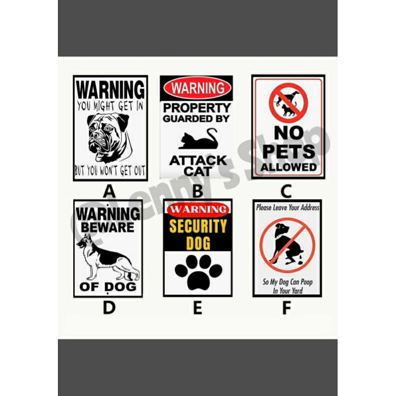 SIGNAGE &amp; WARNING SIGN for your home WALL MOUNTED WARNING SIGNS ...