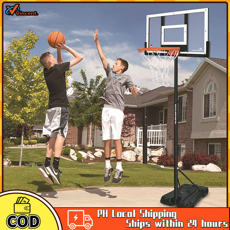 5.4/6.7ft Adjustable Basketball Ring for Kids 205cm Basketball Hoop