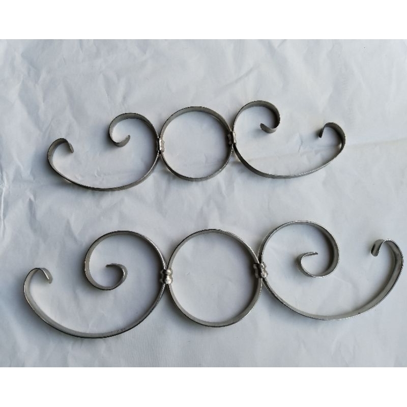 DOUBLE C RING STAINLESS FLAT BAR DESIGN RAILING BALUSTERS | Shopee ...