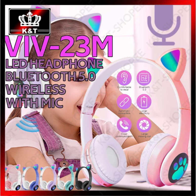 Viv23M Cat Ear Bluetooth Earphone Gaming Headset Wireless Earbuds