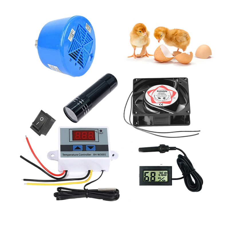 220V DIY Incubator Kit XHW3001 Thermostat for Incuabtor with Fan