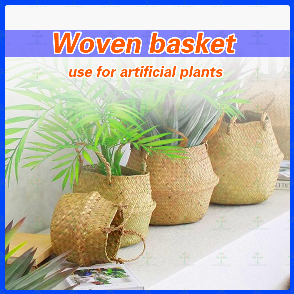 Wickerwork Basket Plants Basket Flowers Pot Foldable Plants Container