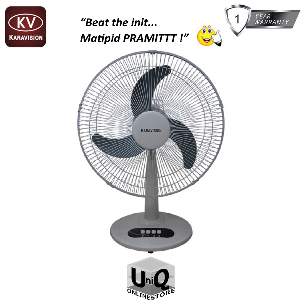 Karavision 16" Inverter Desk Fan with Round Banana Blade, KVDCDF1624
