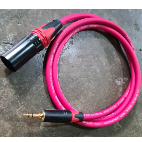 3.5mm TRS Jack to XLR Male Cable 1 meters (Unbalance Wiring) Shopee