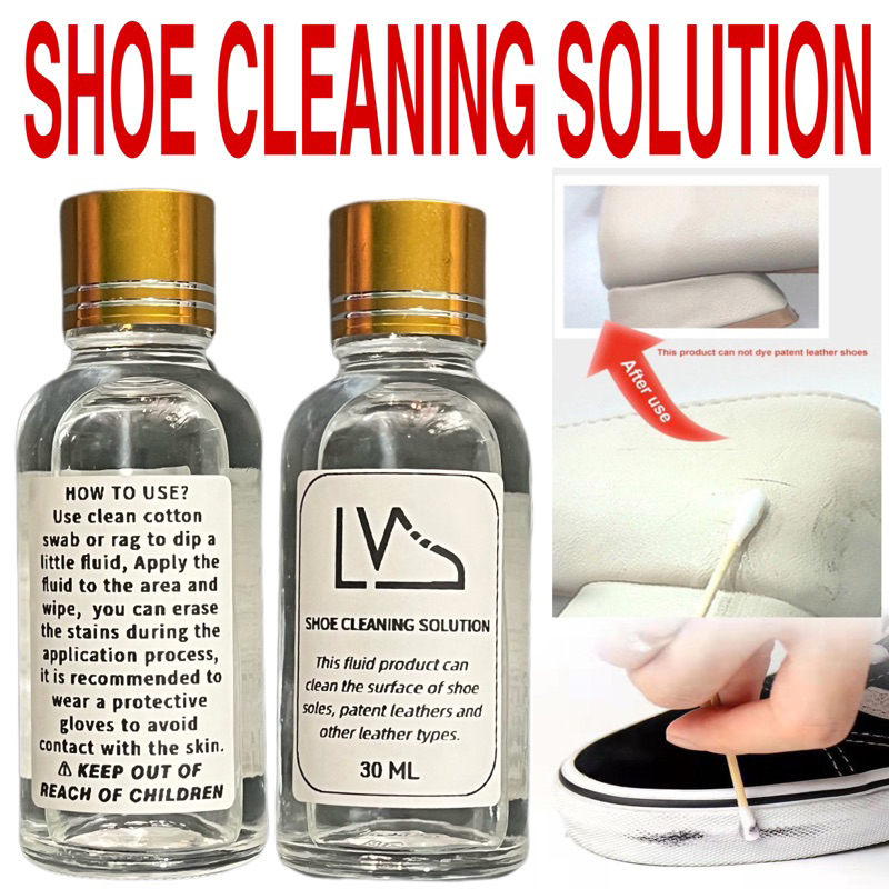 Shoe cleaning solution white agent for soles and patent leather