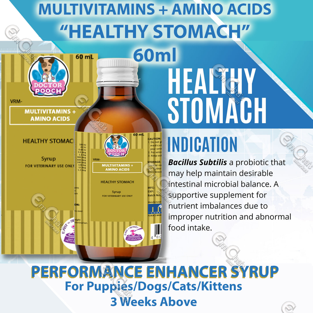 Doctor Pooch (60ml) MultiVitamins Amino Acids Healthy Stomach For (Dogs ...