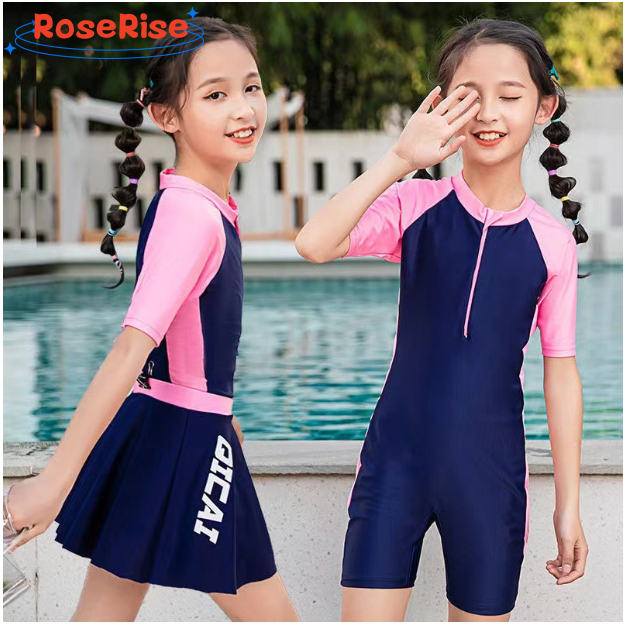 Swimsuit Girls One Piece Swimsuit Rush Guard For Kids Water Sports Wear ...