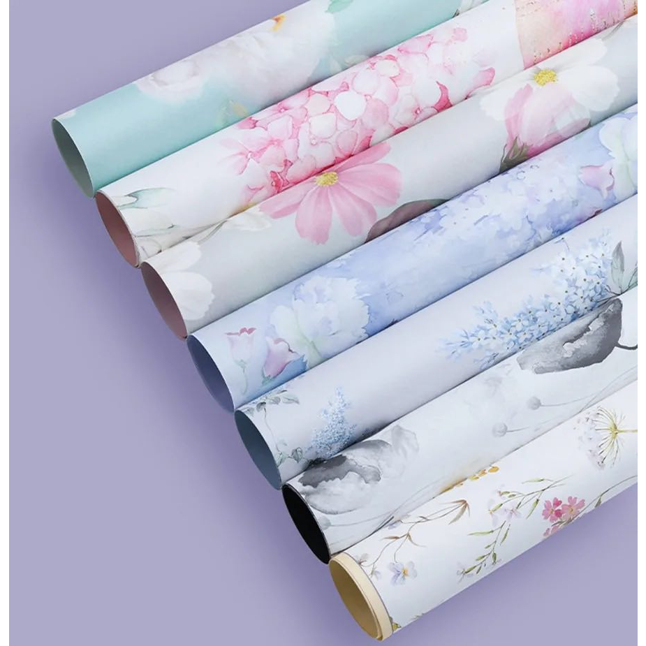 10pcs per pack Spring Waltz Design Flower Bouquet Wrapper Floral ...