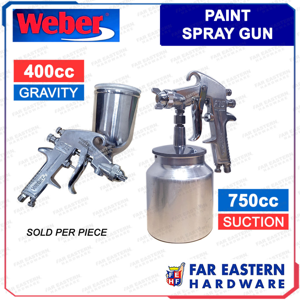 WEBER Air Paint Spray Gun Gravity Suction Pneumatic Sprayer 400cc
