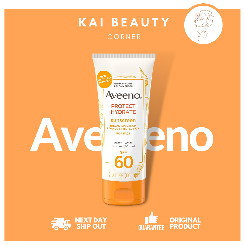 Aveeno Sunscreen Protect + Hydrate SPF60 Face Body by kaibeautycorner