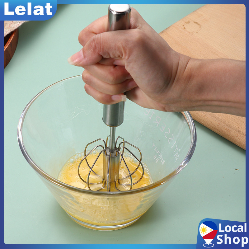 Manually press the rotating whisk egg whisk stainless steel semi ...
