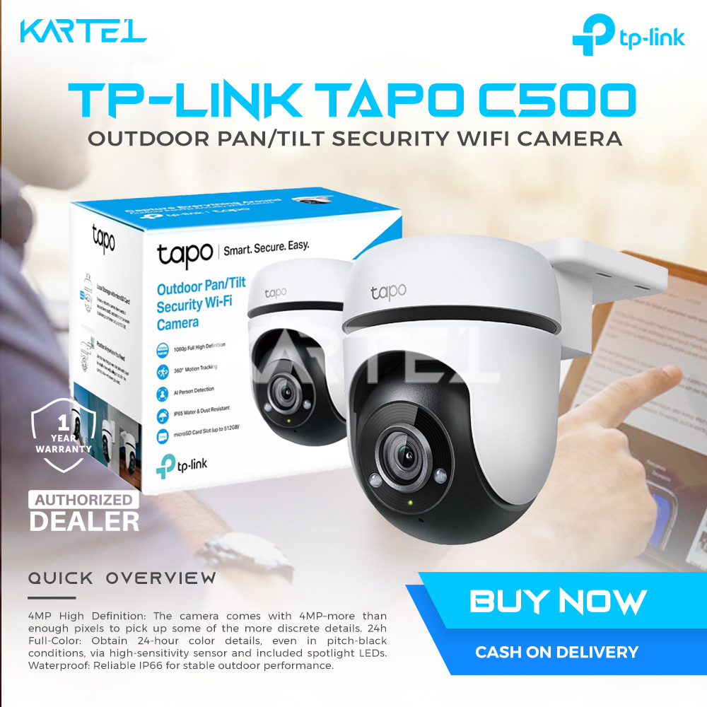 TP-Link Tapo Caméra Surveillance WiFi, Tapo camera IP 1080P avec Visio –