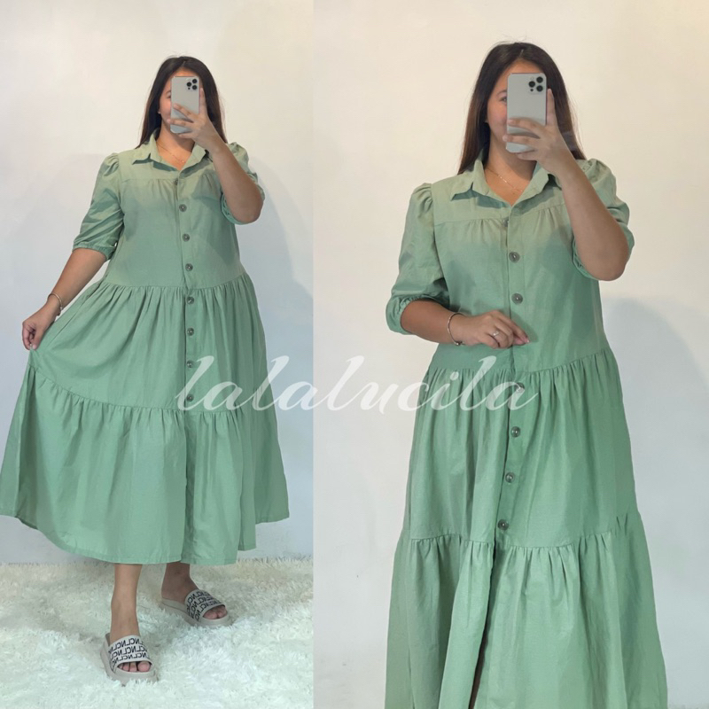 YMIR BUTTON DOWN PLUS SIZE DRESS Shopee Philippines