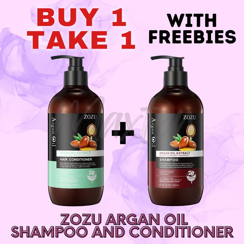 1Set Zozu Argan Oil Shampoo and Conditioner 400ml each Shopee Philippines