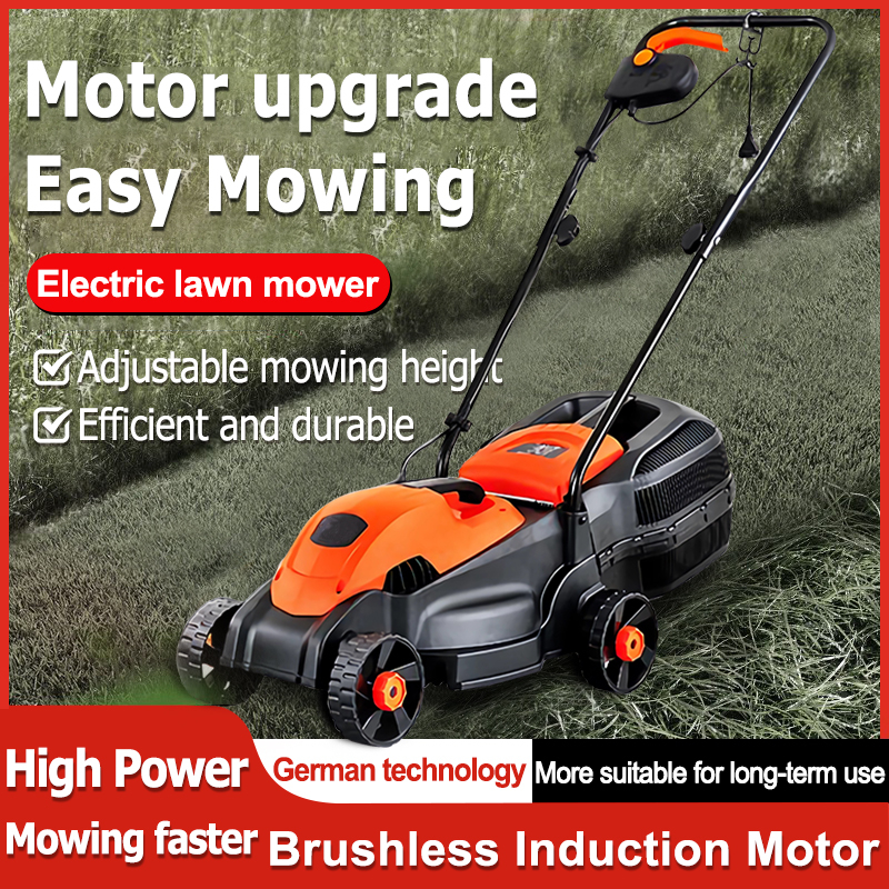 Portable Electric Lawn Mower Home Multifunctional Hand Push Grass Cutter Lawn Trimmer Garden