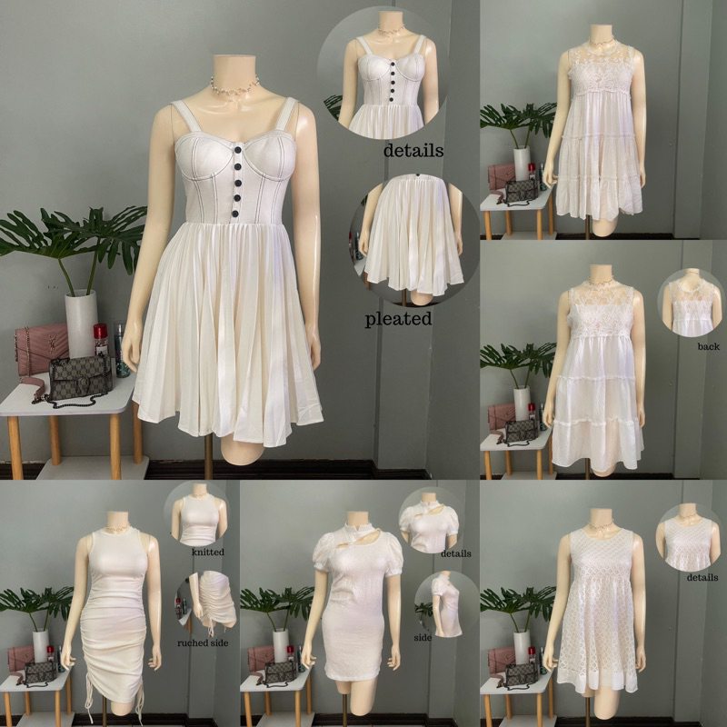 mini white dress - june 2nd collection | Shopee Philippines