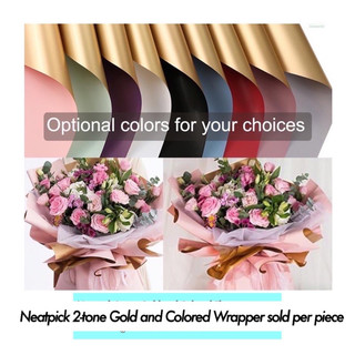 Double-Sided 2-Tone Colored Wrapper for DIY Bouquet aka White Border ...