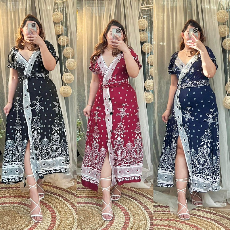 Bohemian shop dress shopee