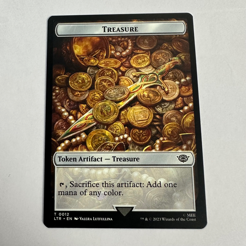 TREASURE TOKEN LTR THE LORD OF THE RINGS BLB UNF MTG MAGIC THE 