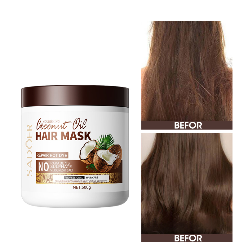 SADOER Coconut Hair Mask Moisturizing Conditioner Smooth Non Steaming