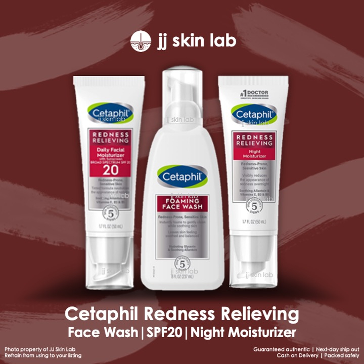 Cetaphil Redness Relieving Daily Moisturizer SPF 20 / Night Moisturizer for Redness Prone Skin