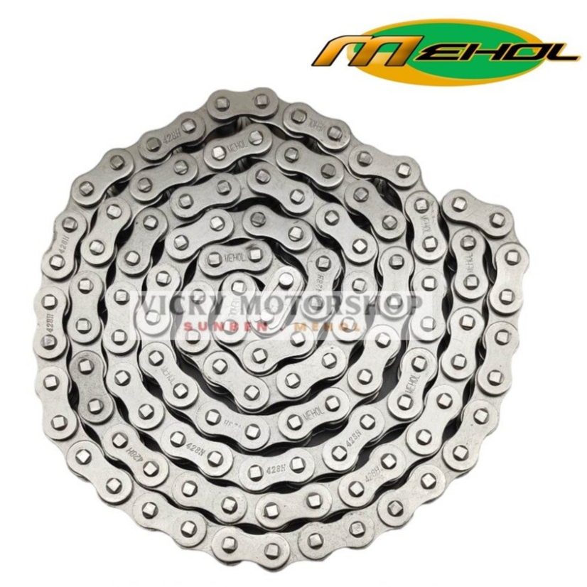 MOTORCYCLE MEHOL CHAIN SILVER 428-110L/ 428H-110L/ 428H-120L | Shopee ...