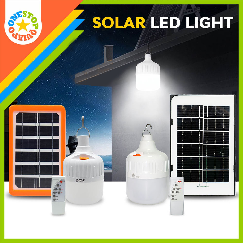 OSQ Waterproof Solar Light Bulb for Indoor and Outdoor with Remote ...