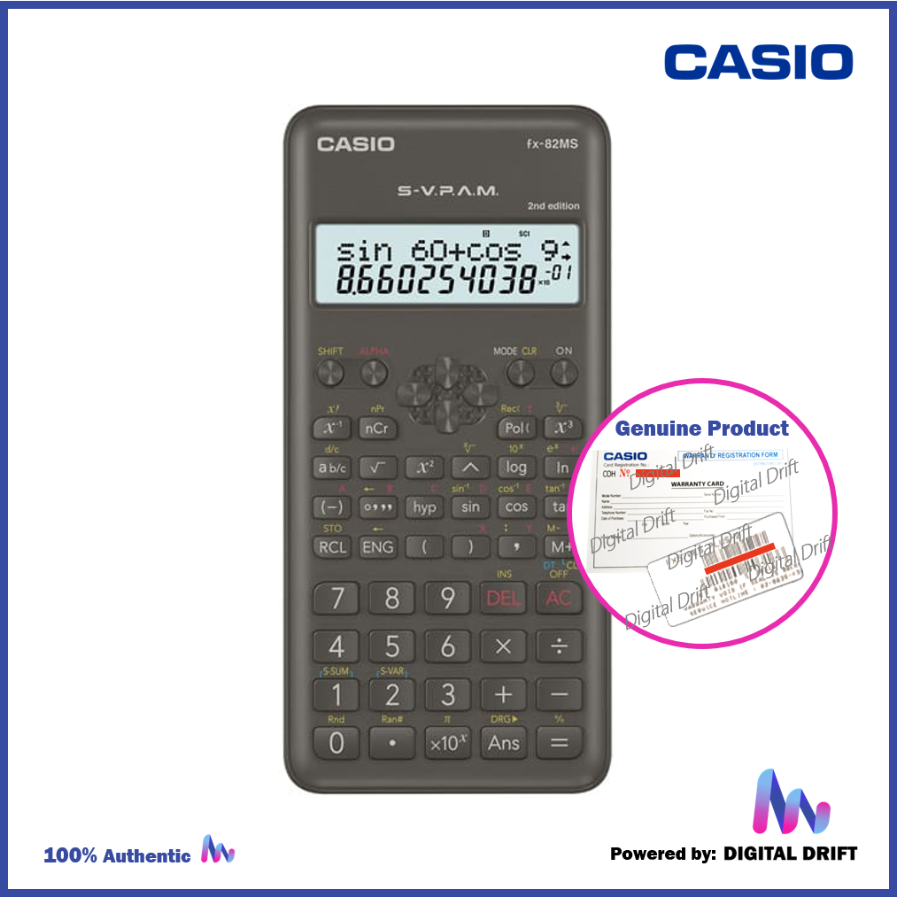 Casio Fx-82MS 2nd Edition Scientific Calculator Original | Shopee ...