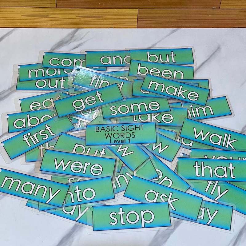 55 sight words flash card level 1 2 3 4 5 | Shopee Philippines