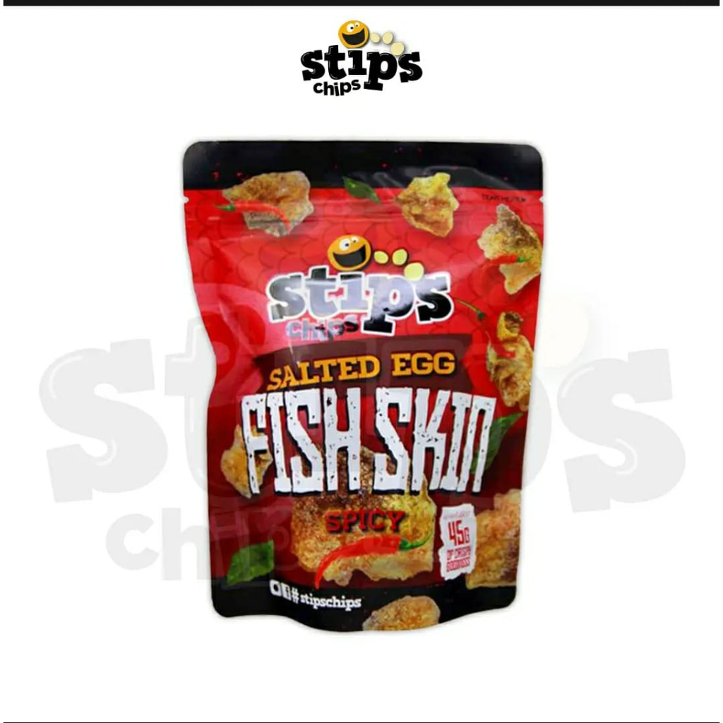 Stips Chips Salted Egg Fish Skin Spicy 45g Shopee Philippines