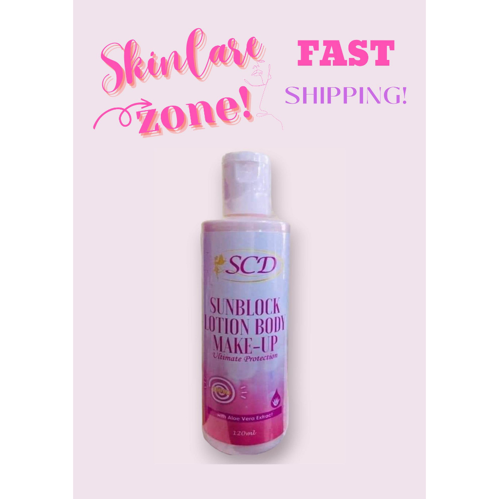 SCD SUNBLOCK LOTION BODY MAKE-UP 120ML | EFFECTIVE 100% | Shopee ...