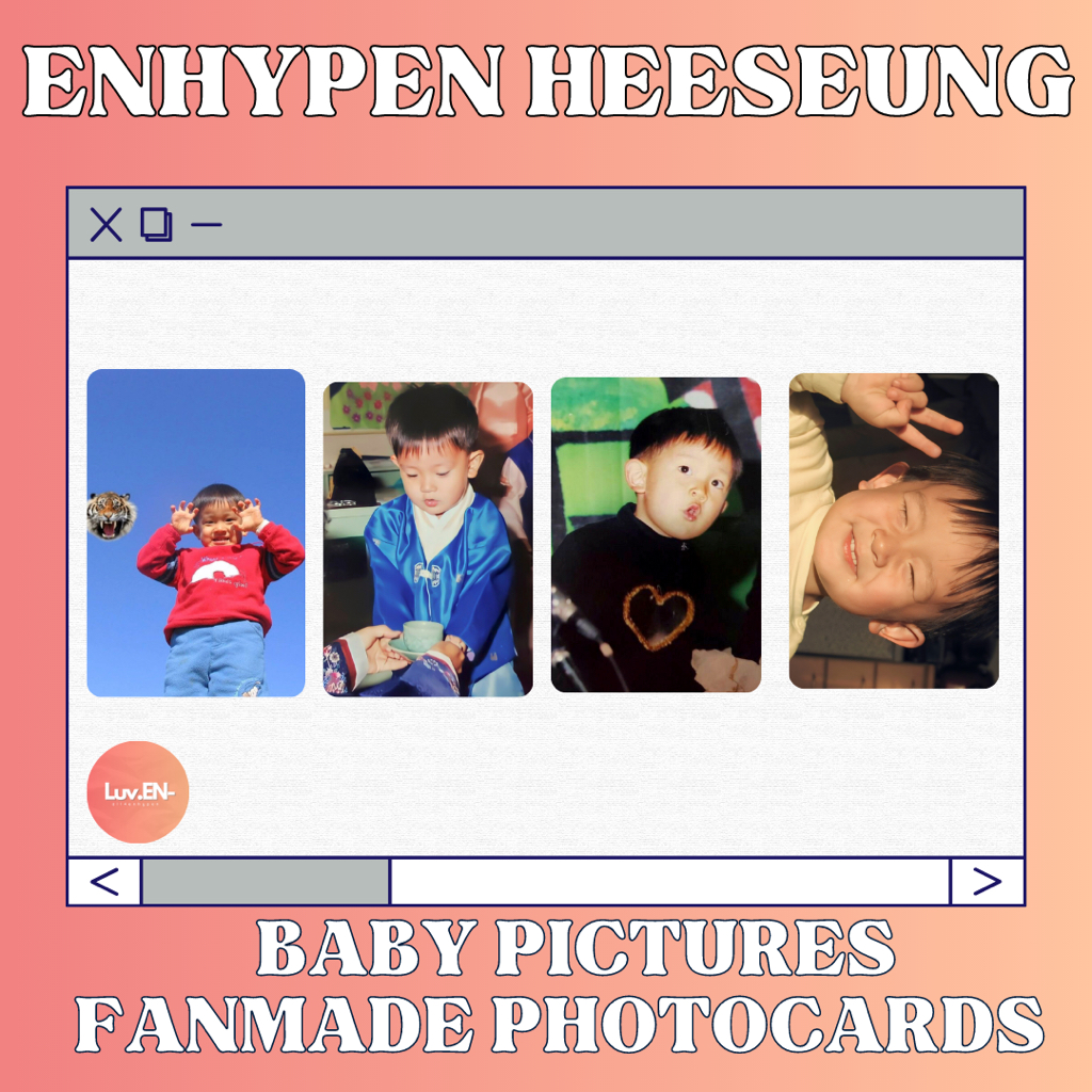 ENHYPEN HEESEUNG BABY PICTURES FANMADE PHOTOCARDS [Luv.EN-] | Shopee ...
