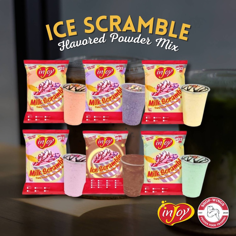 Injoy Milk Ice Scramble Flavored Powder Mix 1kg Shopee Philippines