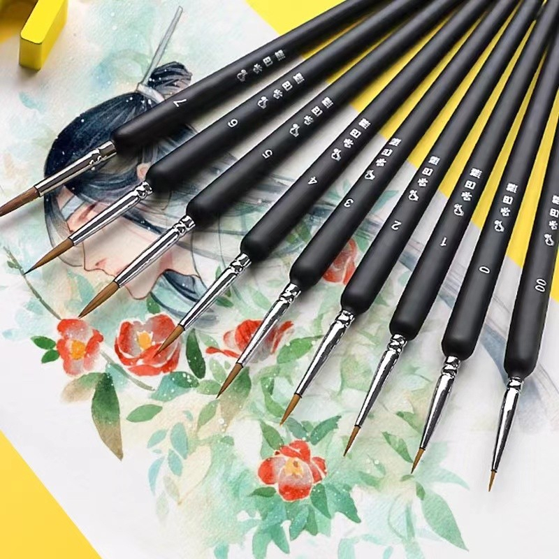 watercolor acrylic oil painting drawing liner pen Hook line paint brush ...