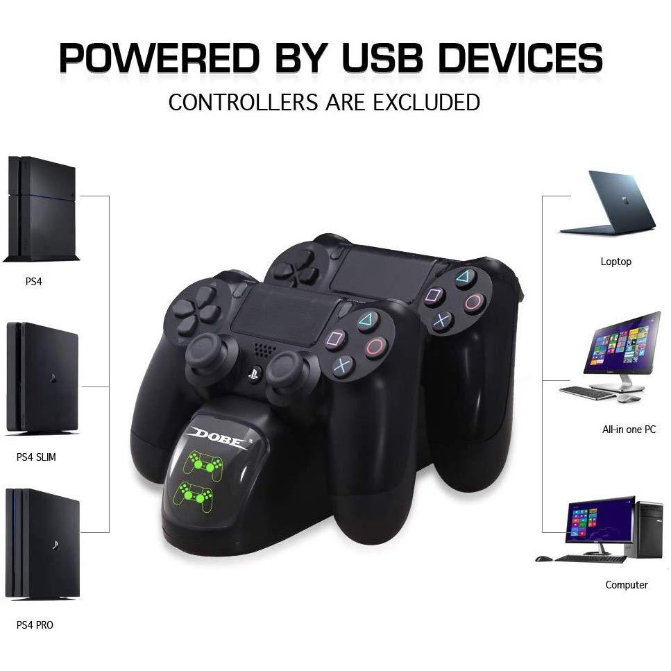 【COD】DOBE Playstation 4 Controller Charger Charging Dock Station with ...