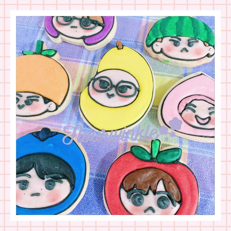 ENHYPEN Chamber Five Fruit Costume Cookies (7pcs) | Flourwinkle ...