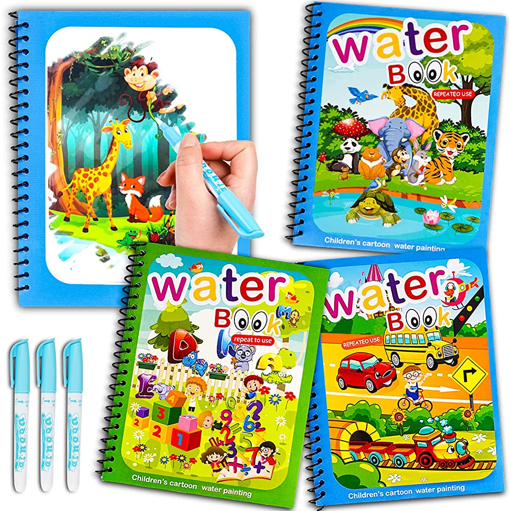 Magic Water Book Reusable Kids Drawing Book Magic Coloring Book