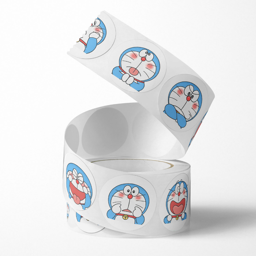 500pcs Cute doraemon Emoji Sticker Tape DIY Tags Packing Decration ...