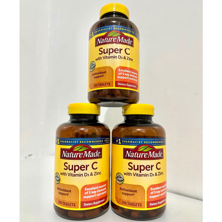 Nature Made Super C with Vitamin D3 and Zinc, 200 Tablets from US