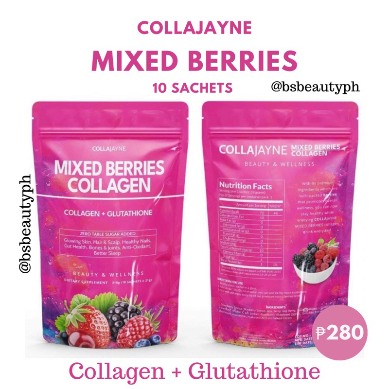COLLAJAYNE MIXED BERRIES (Glutathione + Collagen) By Jayne's Jewels
