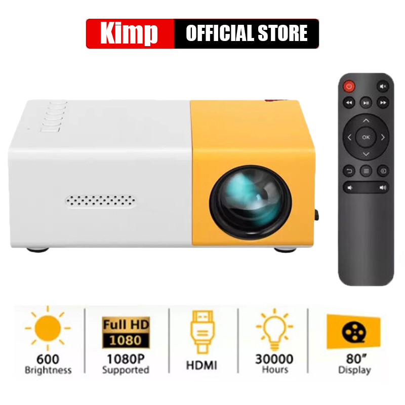 Kimp YG300 600 Lumens Mini Portable Projector wireless projector HD