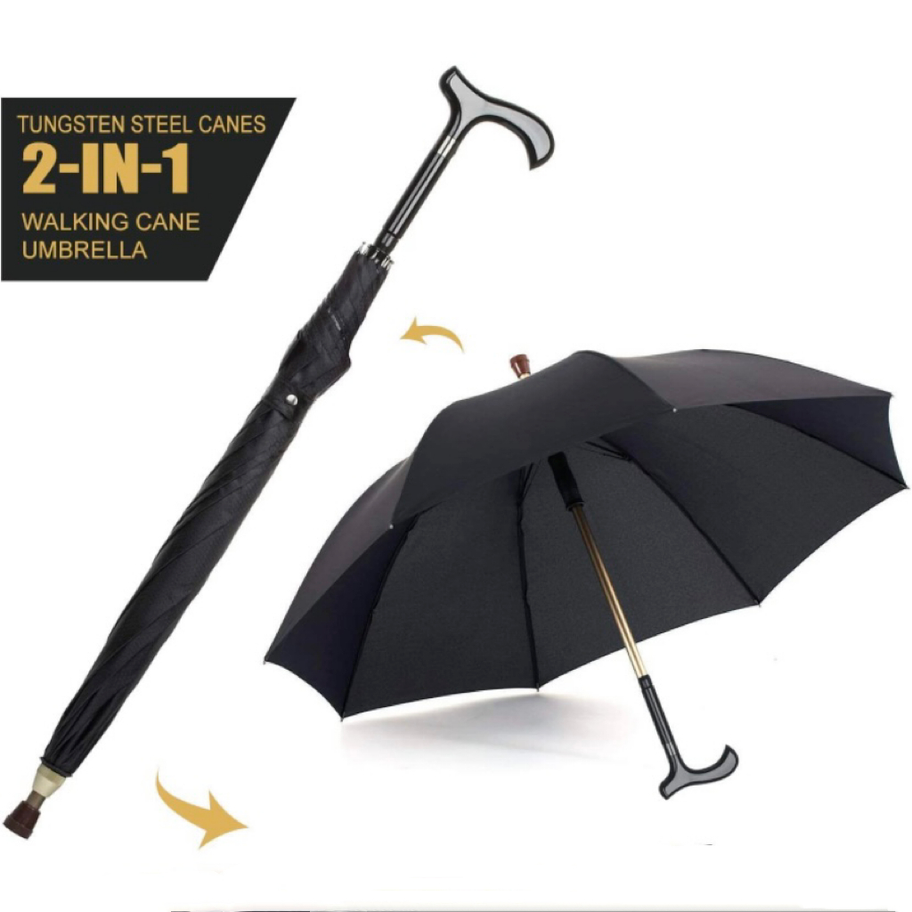 Crutch umbrella special walking stick umbrella manual long umbrella