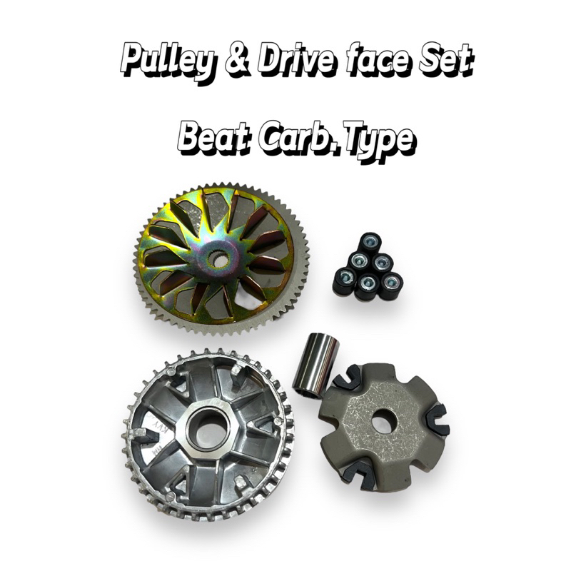 motorcycle pulley set with drive face standard honda beat carb type kvy