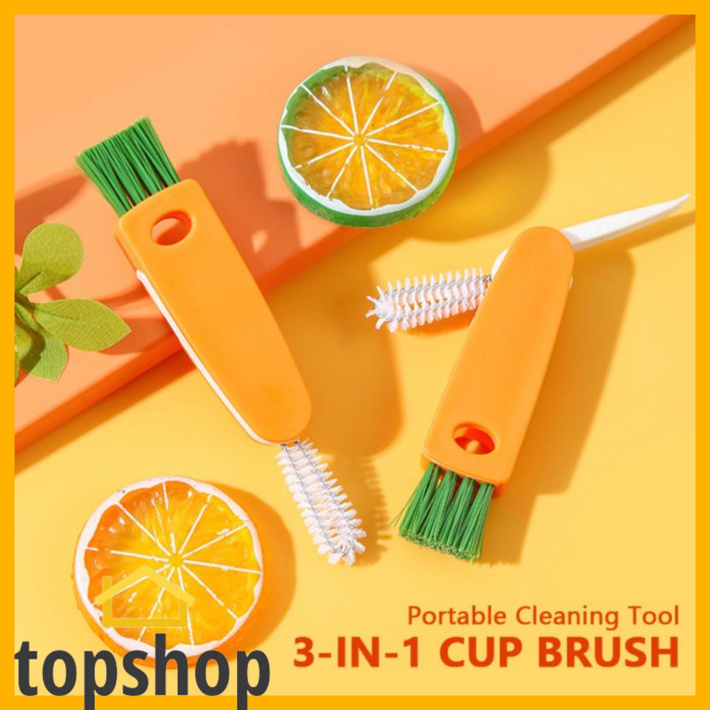 3 in 1 Multifunctional Cup Lid Cleaning Brush Cup Cover Lid