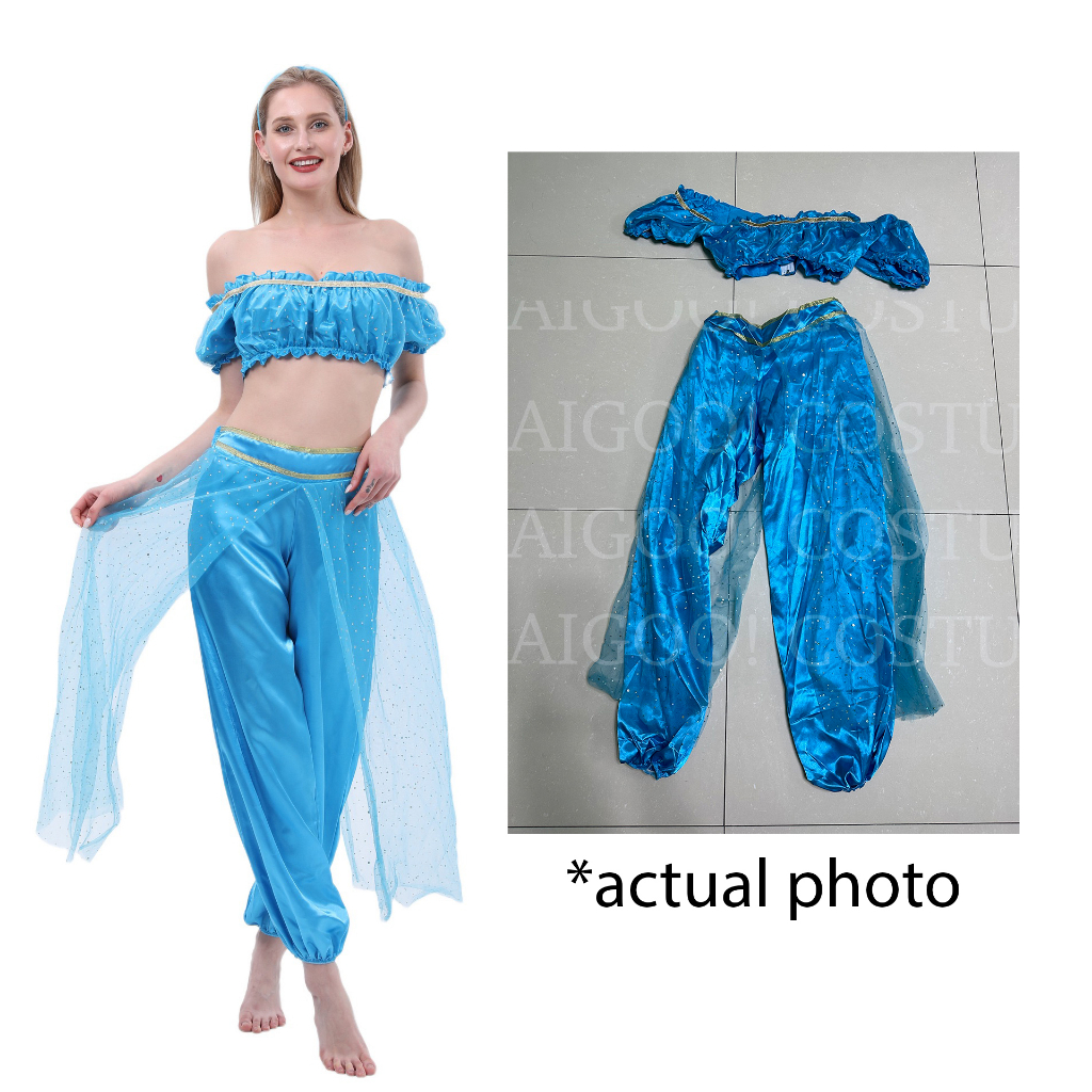 Disney Princess Jasmine Costume for Women Aladdin Movie Cosplay for