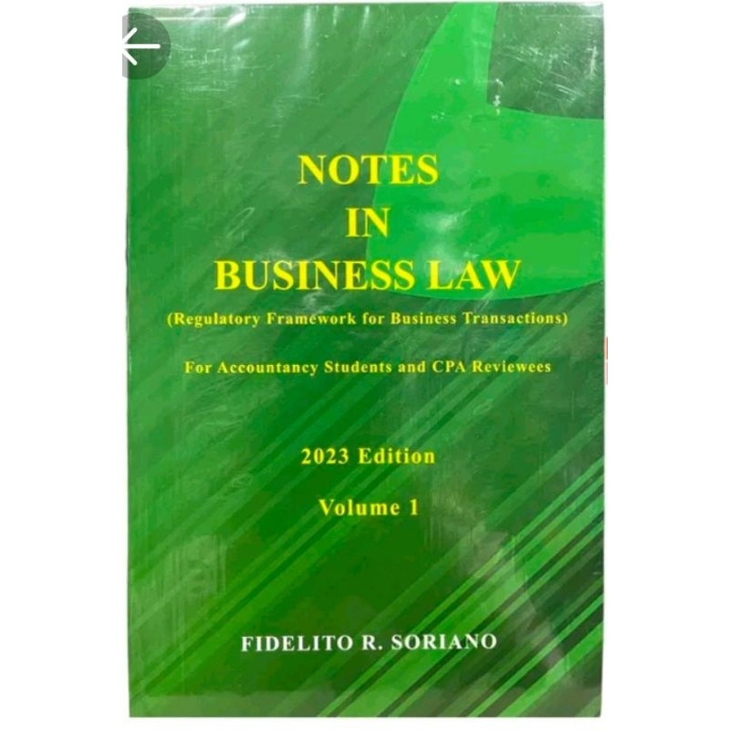 NOTES IN BUSINESS LAW Vol.1 2023 ed. Shopee Philippines