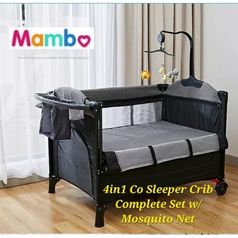 Mambobaby Foldable 4in1 Baby Co Sleeper Crib And Playpen With Mosquito