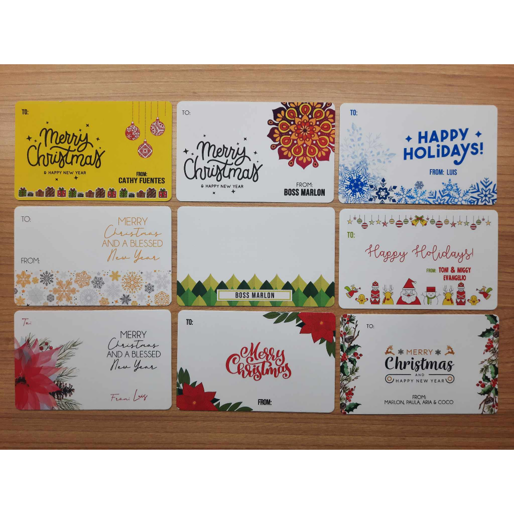 Personalized Holiday SET 6 GIFT CARD 2024 greeting card birthday card